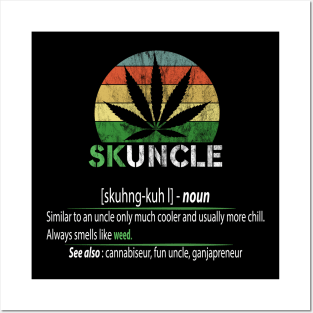 SKUNCLE, SKUNKLE FUNNY UNCLE SHIRT Posters and Art
